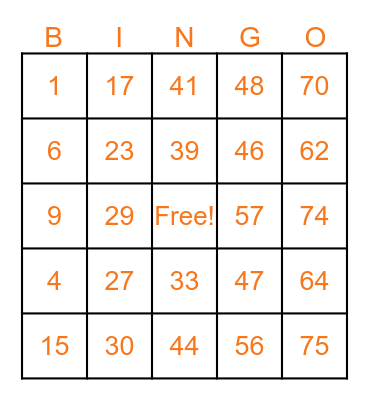 Brennen's Bingo Card #3 Bingo Card