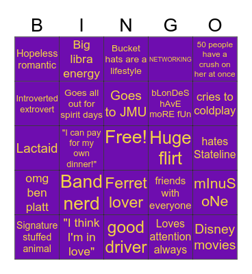 Brittany Bingo Card