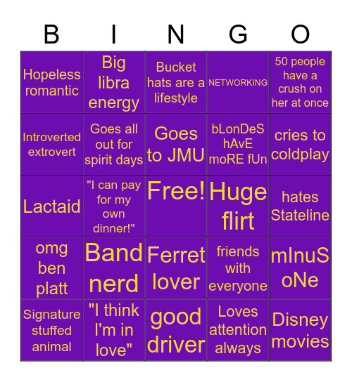 Brittany Bingo Card