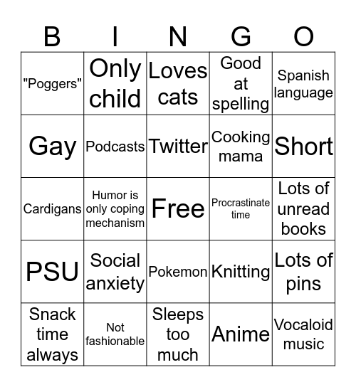 Bre Bingo Card