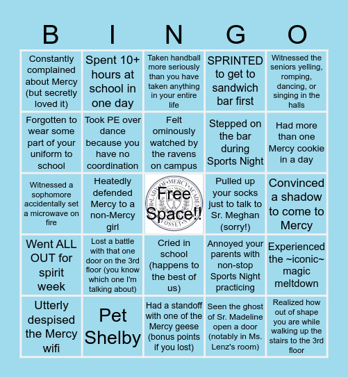 Mercy Bingo! Bingo Card