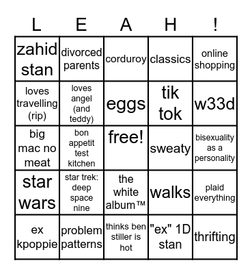 Bingo Card