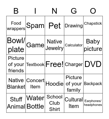 Teen Talk BINGO Card