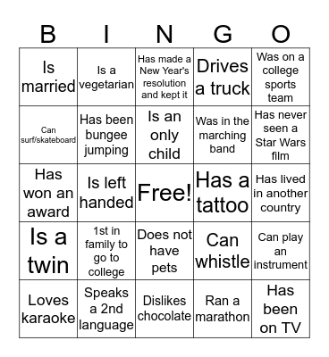 Mobilitie Bingo Card