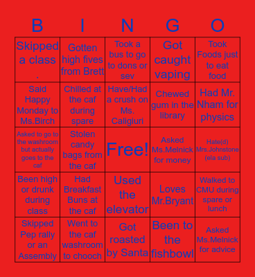 Shaftesbury Bingo Card