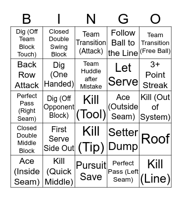 16 Black Bingo Card
