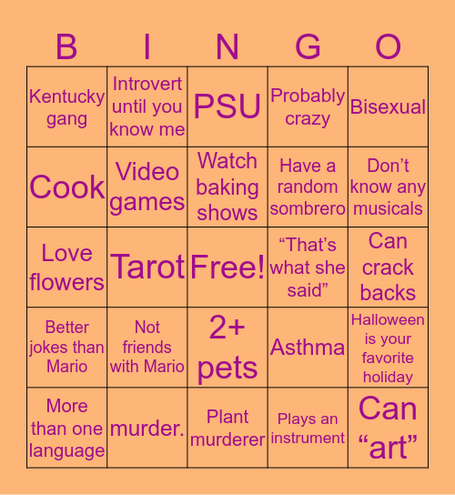 Alondra Bingo Card