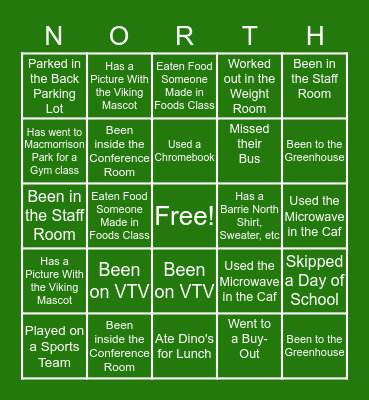 BARRIE NORTH BINGO Card