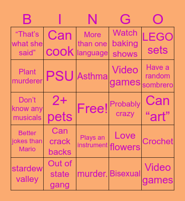 Alondra Bingo Card