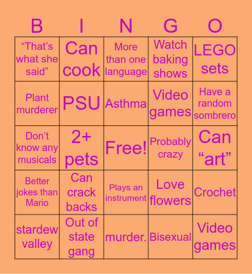 Alondra Bingo Card