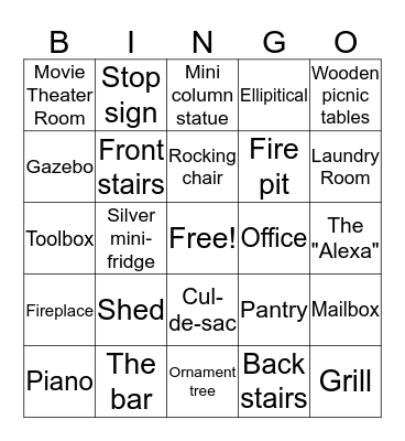 Oh, The Places You'll Walk Bingo Card