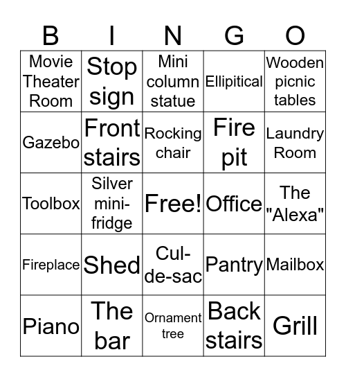 Oh, The Places You'll Walk Bingo Card