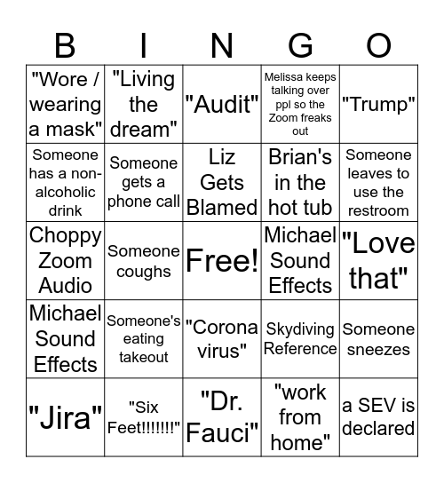 Bingo for Greater Good Bingo Card