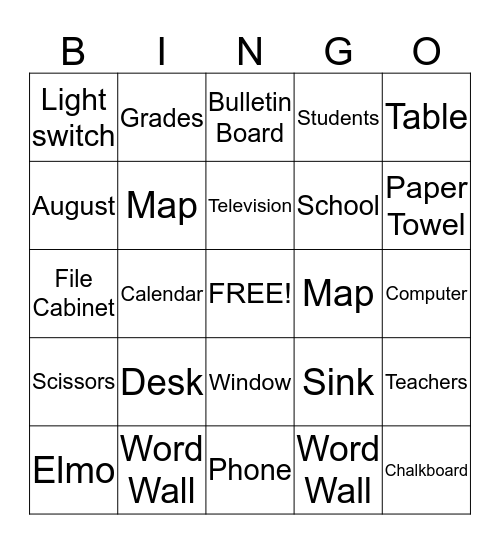 Ms. Toledo's Class Bingo Card