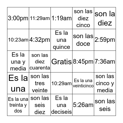 Loteria #2 Bingo Card