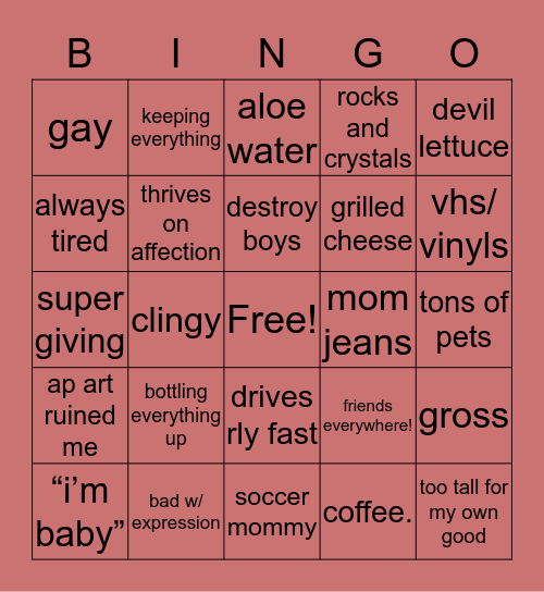 morgan Bingo Card