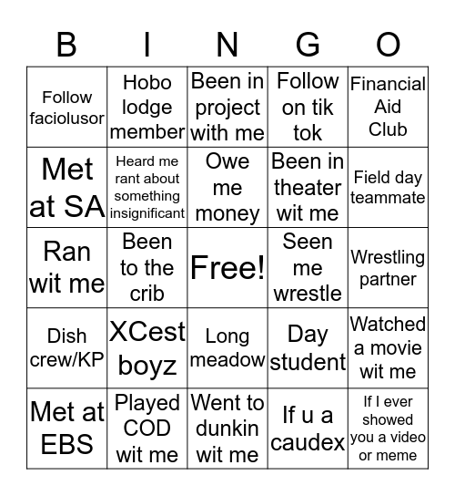 Maggi’s Bingo Card