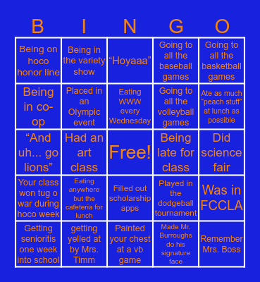 CISNE HIGH SCHOOL Bingo Card