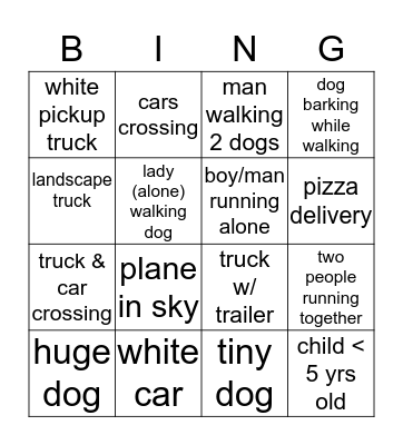 Quarantine Front Yard Bing - o Bingo Card