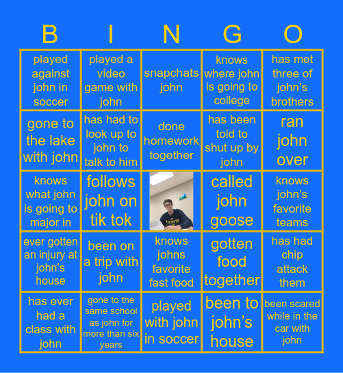 john’s bingo Card