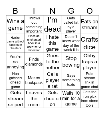 Scotteh Bingo V3 Bingo Card