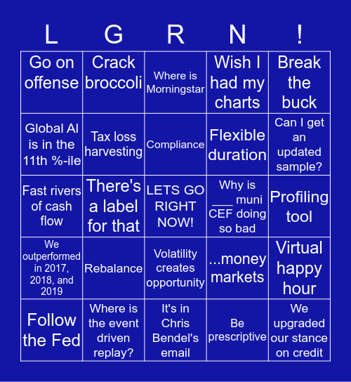 BlackRock Bingo Card