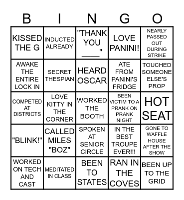 TROUPE 4871 BINGO Card