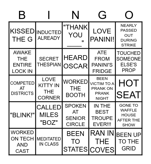 TROUPE 4871 BINGO Card