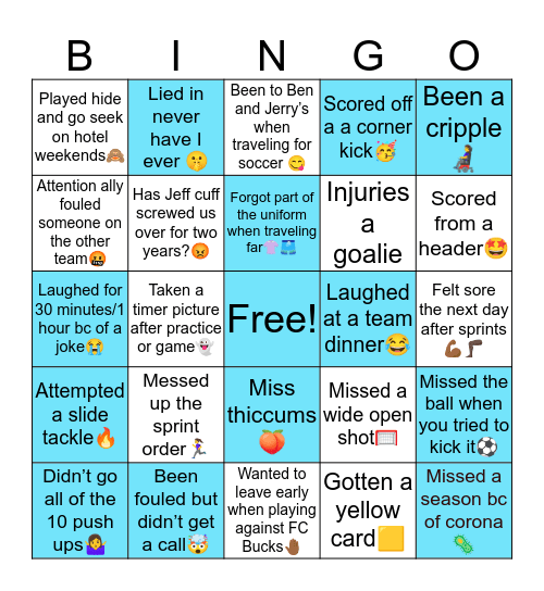 ⚽️💙PDA BARCA BINGO💙⚽️ Bingo Card
