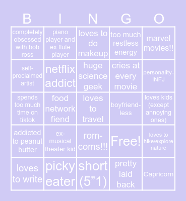 SYD’S BINGO Card