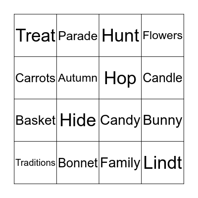 Easter Bingo! Bingo Card