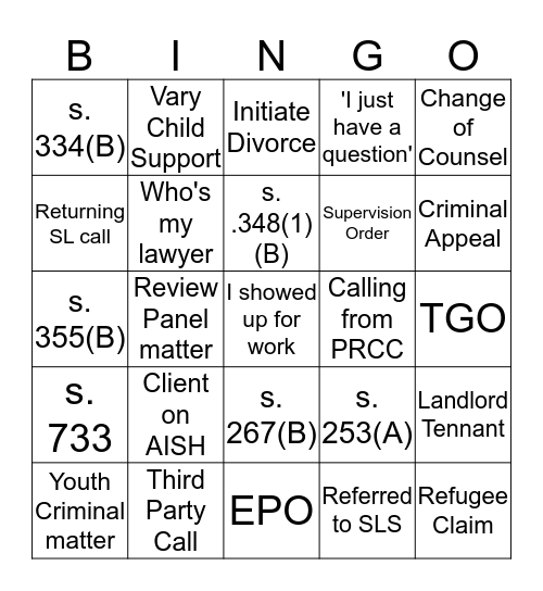 Phone Bingo Card
