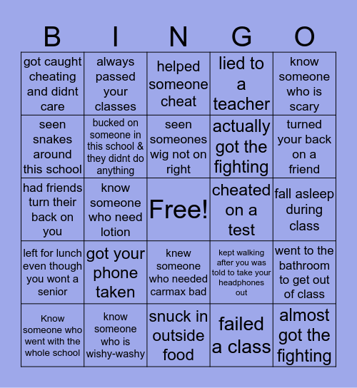 Galileo Bingo Card