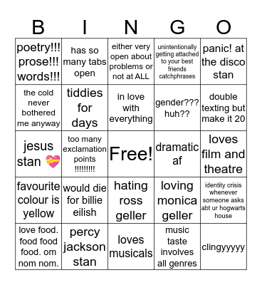 malmal bingo Card