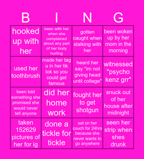 McFabulous Bingo Card