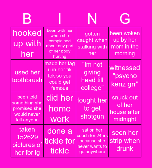 McFabulous Bingo Card