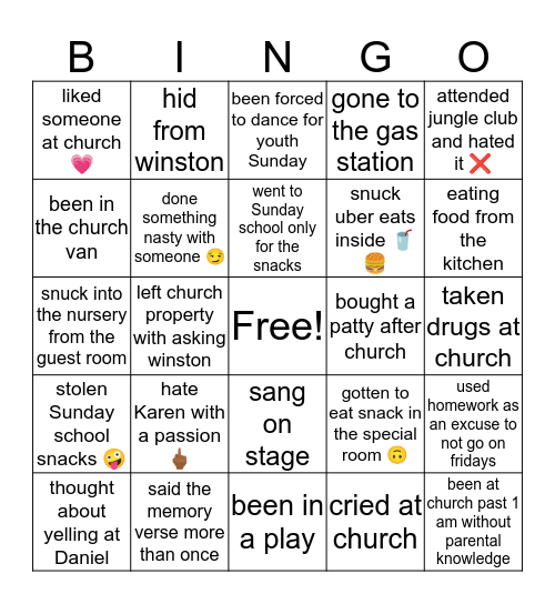 IEC BINGO ⛪️ Bingo Card