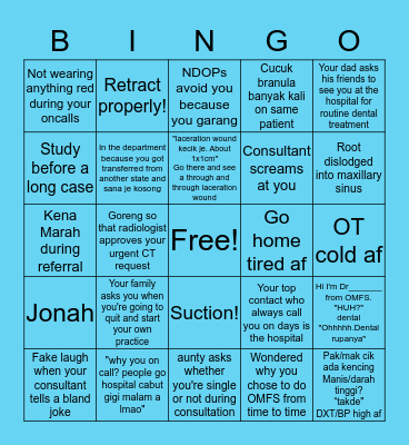 OMFS bingo Card