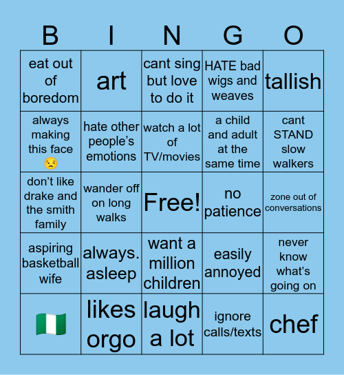 antonia :) Bingo Card