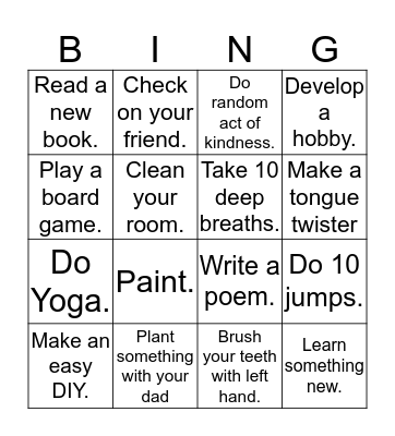 BINGO!! Bingo Card