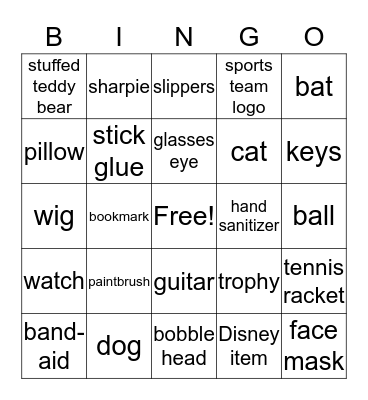 LUTHER ZOOM Scavenger Hunt Bingo Card