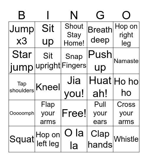Happy in Isolation Bingo Card