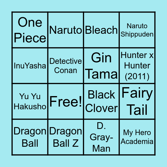 Watched It All Bingo Card