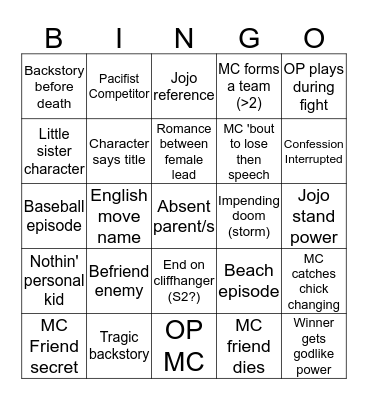 Gleipnir Bingo Card