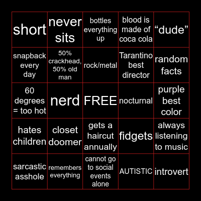 DREW ☠️ BINGO Card