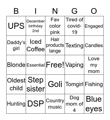 About Morgan Bingo Card