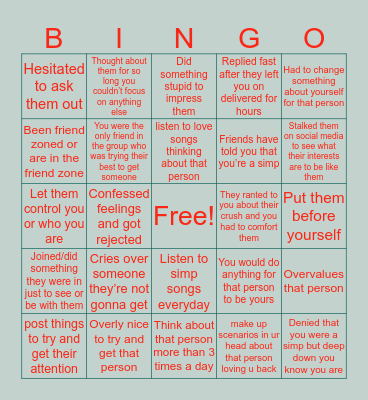 SIMP BINGO Card