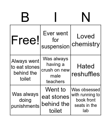 RUIRU GIRLS' HIGH SCHOOL Bingo Card