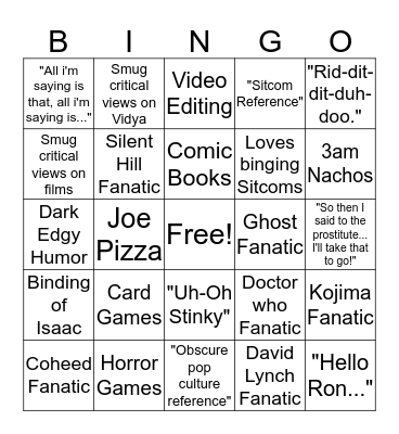 Chike Chorris Bingo Card