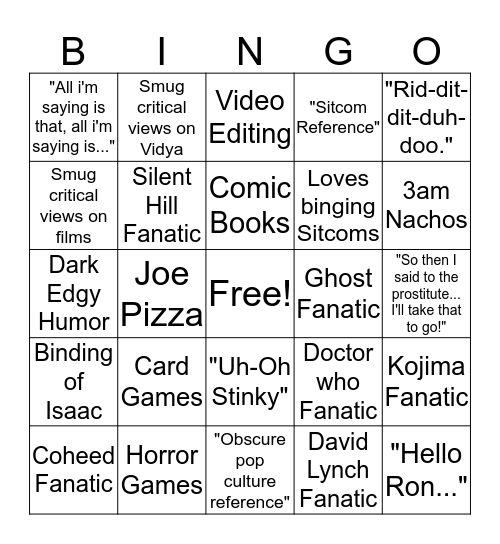 Chike Chorris Bingo Card